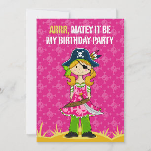 Pirat kapten Party Inbjudan