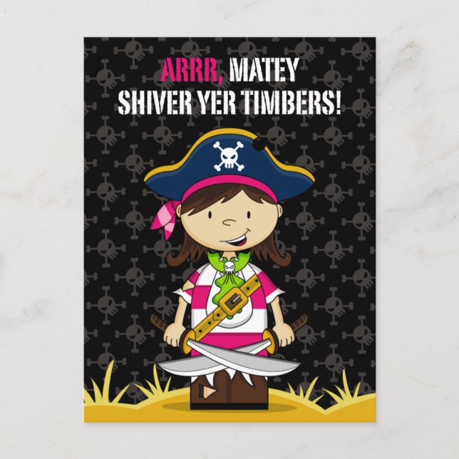 Pirat kapten Postcard Vykort (Framsida)