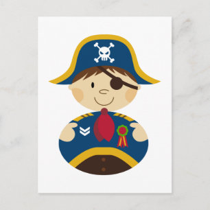 Pirat kapten Postcard Vykort