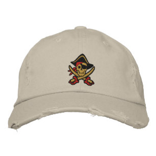 Pirat kapten Skull har broderat Cap Broderad Keps