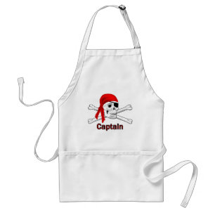 Pirat kapten Skull och Bones Apron Förkläde