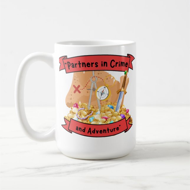 pirat karta citat kaffemugg (Vänster)