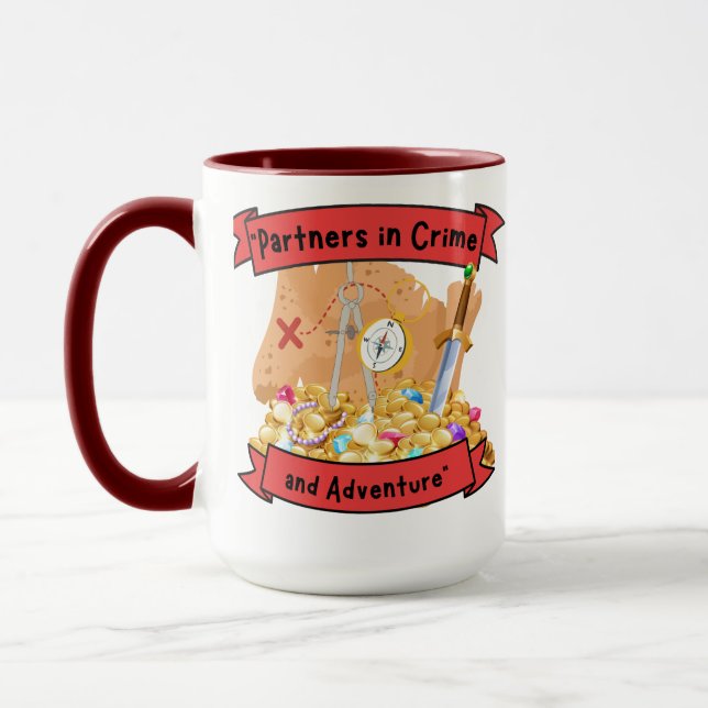 pirat karta citat mugg (Vänster)