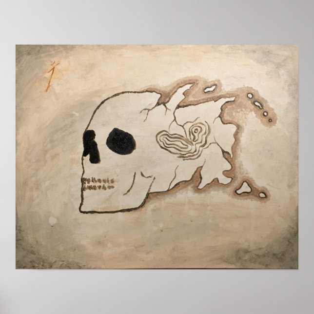 Pirat karta "Dangerous Vatten" av David Bra Poster (Framsidan)