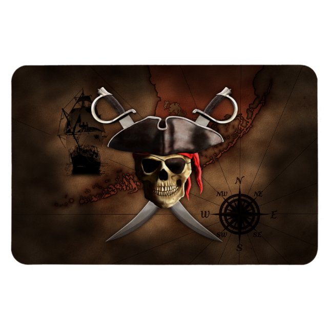 Pirat Karta Magnet (Horisontell)