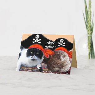 PIRAT KATTER OCH ANTIQUE PIRATER TREASURE KARTOR KORT