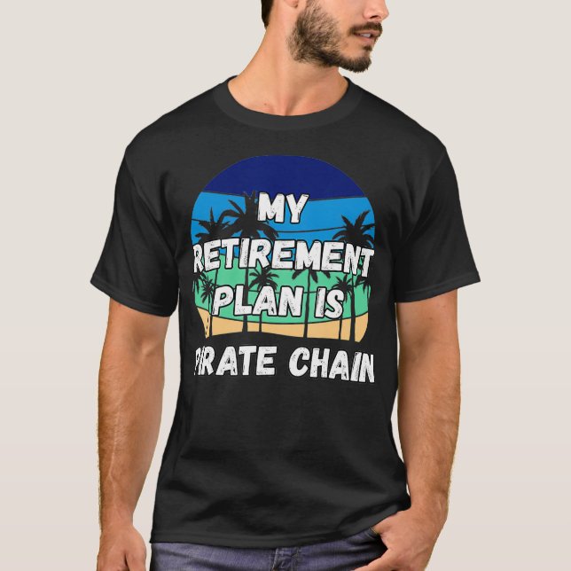 Pirat-kedjan Crypto My Pension-planen är Pirat C T Shirt (Framsida)