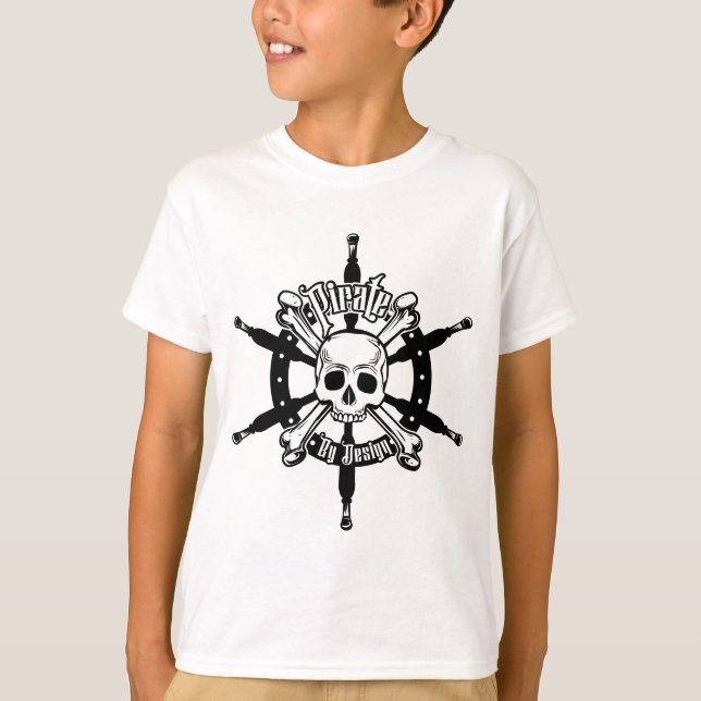 Pirat Kids Tshirt T Shirt (Framsida)