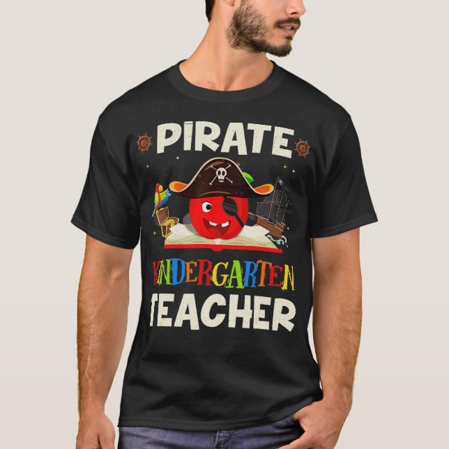 Pirat Kindergarten Lärare för Halloween Tees Pir T Shirt (Framsida)