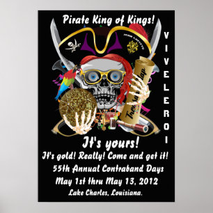 Pirat Kung i Kung Lafitte Viktiga vytips Poster