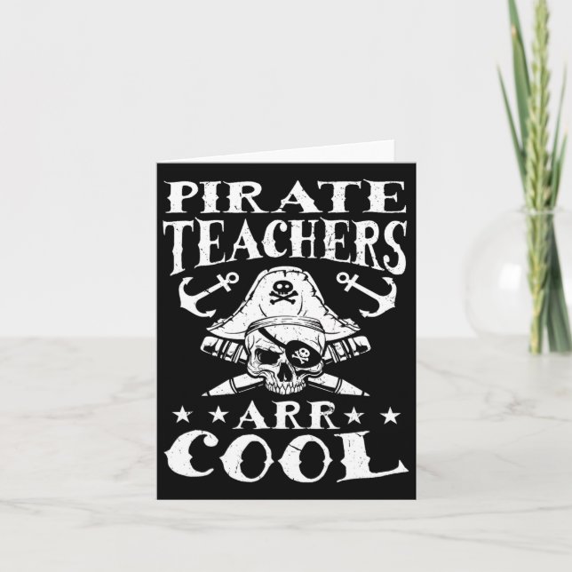 Pirat-lärare är Coola - Halloween Teach som A Kort (Framsida)