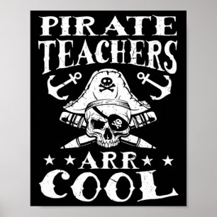 Pirat Lärare ARR Coola - Halloween Teach som A Poster