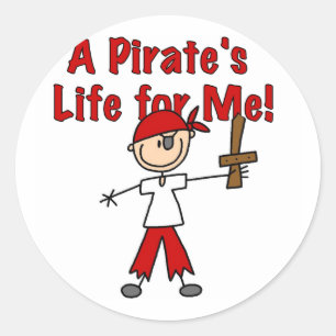 Pirat Life för Me Tshirts och Gifts Runt Klistermärke