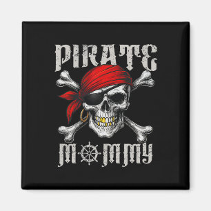 Pirat Mamma Jolly Roger Flagga och Skull-korsben Magnet