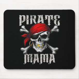 Pirat Mamma Jolly Roger Flagga och Skull-korsben Musmatta