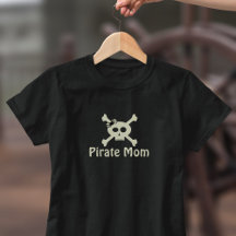 Pirat Mamma Skull Crossbone Halloween T-Shirt