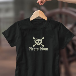 Pirat Mamma Skull Crossbone Halloween T-Shirt