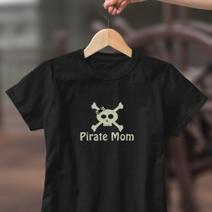 Pirat Mamma Skull Crossbone Halloween T-Shirt