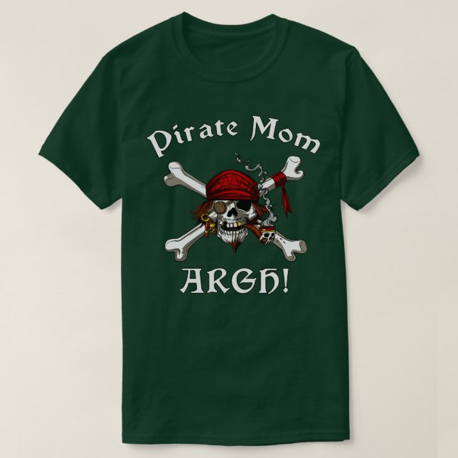 Pirat Mamma Skull T Shirt (Design framsida)