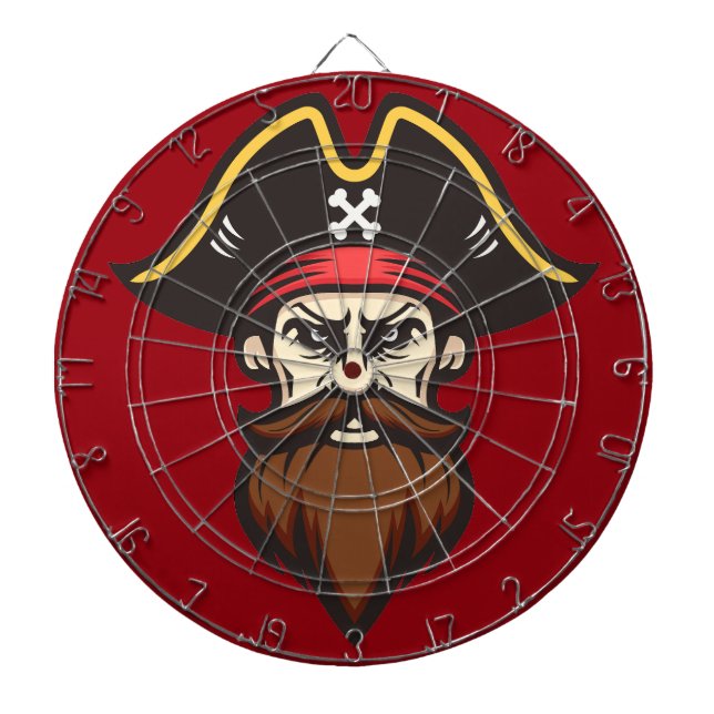 Pirat Mascot Dartboard Darttavla (Framsidan)