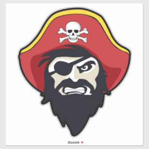 Pirat Mascot Vinyl Sticker Klistermärken