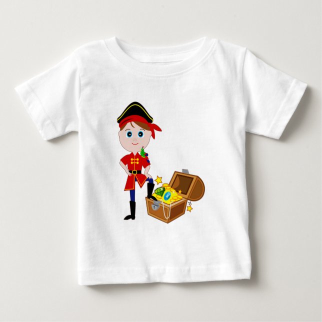 Pirat med taxure Chest T Shirt (Framsida)
