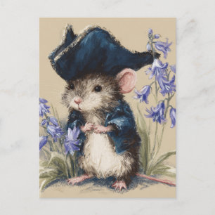 Pirat Mouse i blommorna Vykort