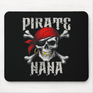 Pirat Nana Jolly Roger Flagga och Skullben Musmatta