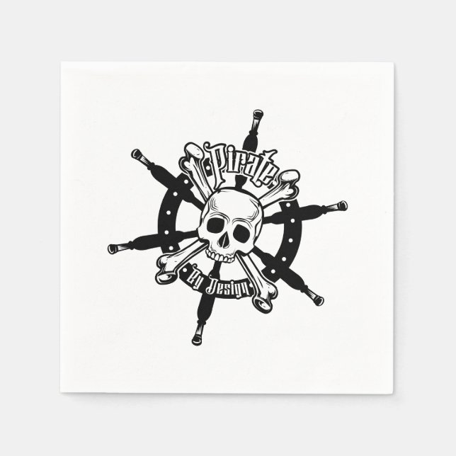 Pirat Napkin Papper Pappersservett (Framsidan)