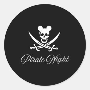 Pirat Natten! Matchning mellan familjen Cruise Tee Runt Klistermärke