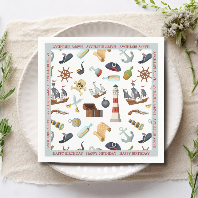 Pirat Nautiska ikoner Pappersservett (Skapare uppladdad)