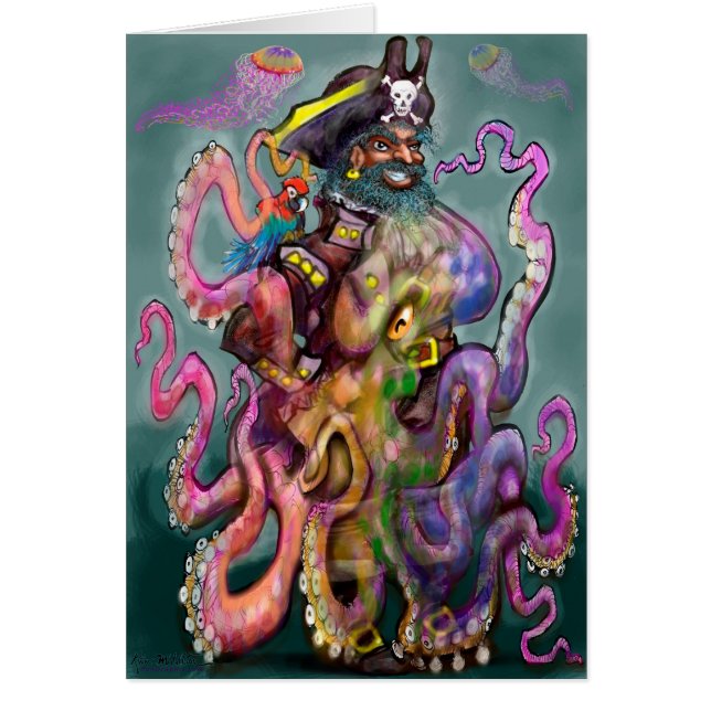 Pirat Nightmare Hälsningskort (Framsidan)