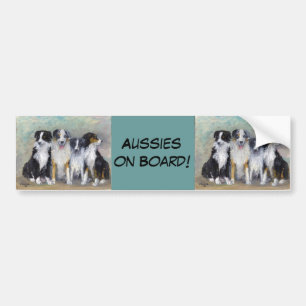 Pirat och döttrar - australian shepherd bildekal