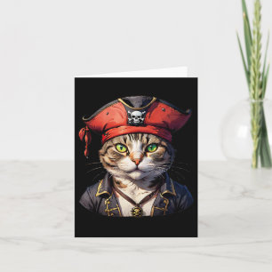 Pirat och katt Kattdjuret Buccaneer Kort