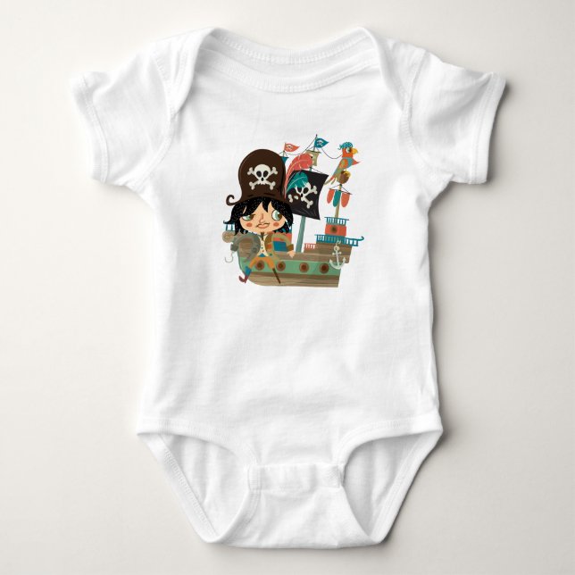 Pirat och Pirat Frakten Tee Shirt (Framsida)