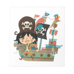 Pirat och piratfrakt anteckningsblock