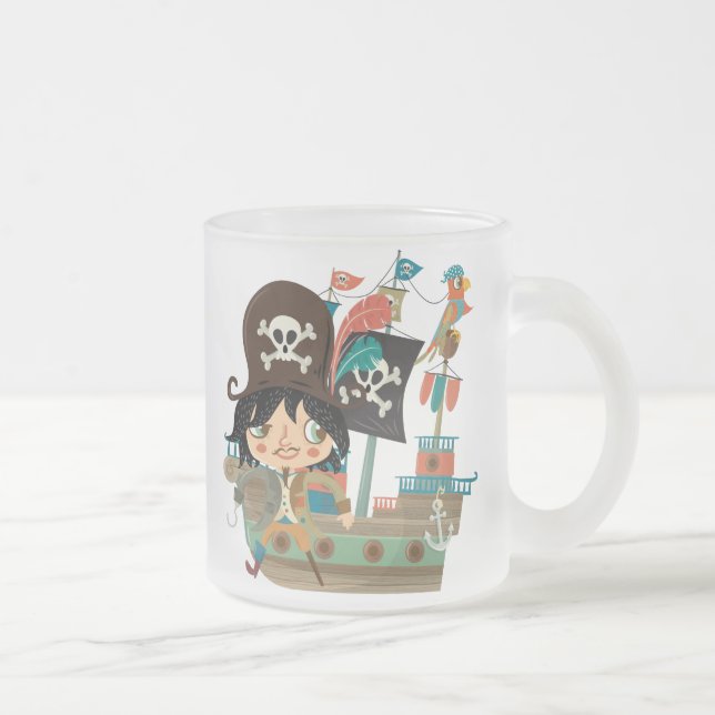 Pirat och piratfrakt frostad glasmugg (Höger)