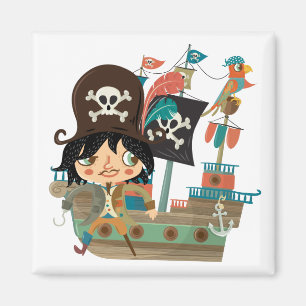 Pirat och piratfrakt magnet
