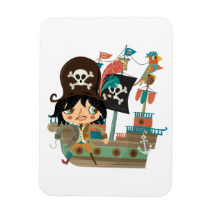 Pirat och piratfrakt magnet