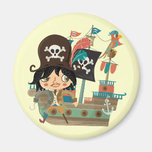 Pirat och piratfrakt magnet