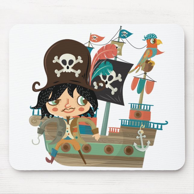 Pirat och piratfrakt musmatta (Framsidan)