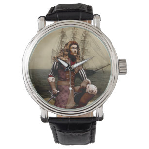 Pirat- och piratfraktkonstarmbandsur armbandsur