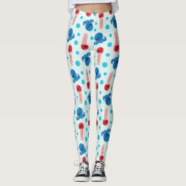 Pirat Octopus, Jellyfish Pirat, Sea Animals Leggings