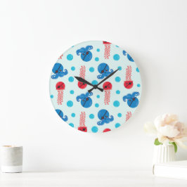 Pirat Octopus, Jellyfish Pirat, Sea Animals Stor Klocka