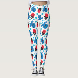 Pirat, Octopus, Octopus Mönster, Sea Animals Leggings