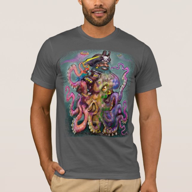 Pirat Octopus T-Shirt (Framsida)