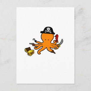 Pirat Octopus Vykort