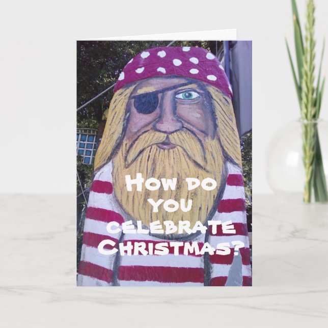 PIRAT ÖNSKEMÅL A "GOD JUL" HANS VÄG! HELGKORT (Framsida)