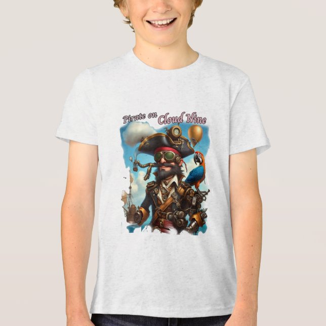 Pirat på Cloud Nine T Shirt (Framsida)