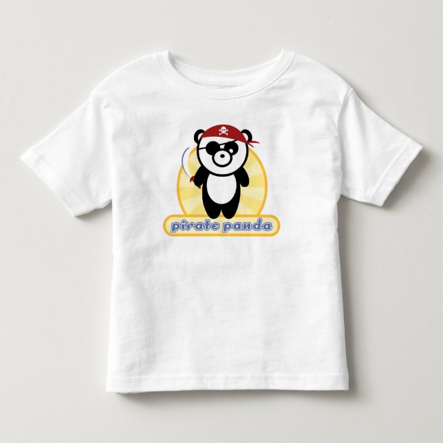 Pirat Panda Kids T-shirt (Framsida)
